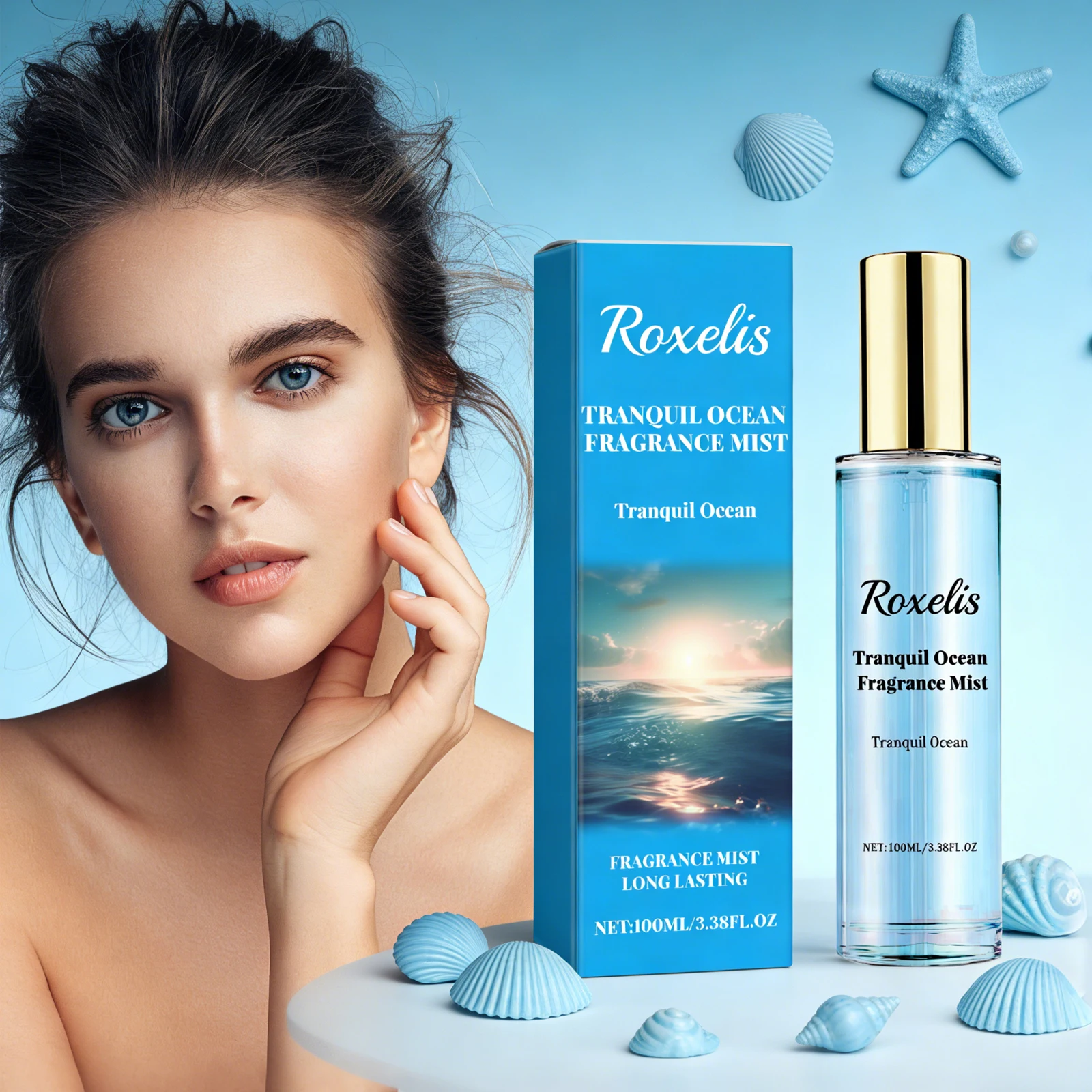 

Roxelis 100ml Secret Kiss of Water Perfume Spray for Women Master Design High End Long Lasting Fresh Natural Fragrance
