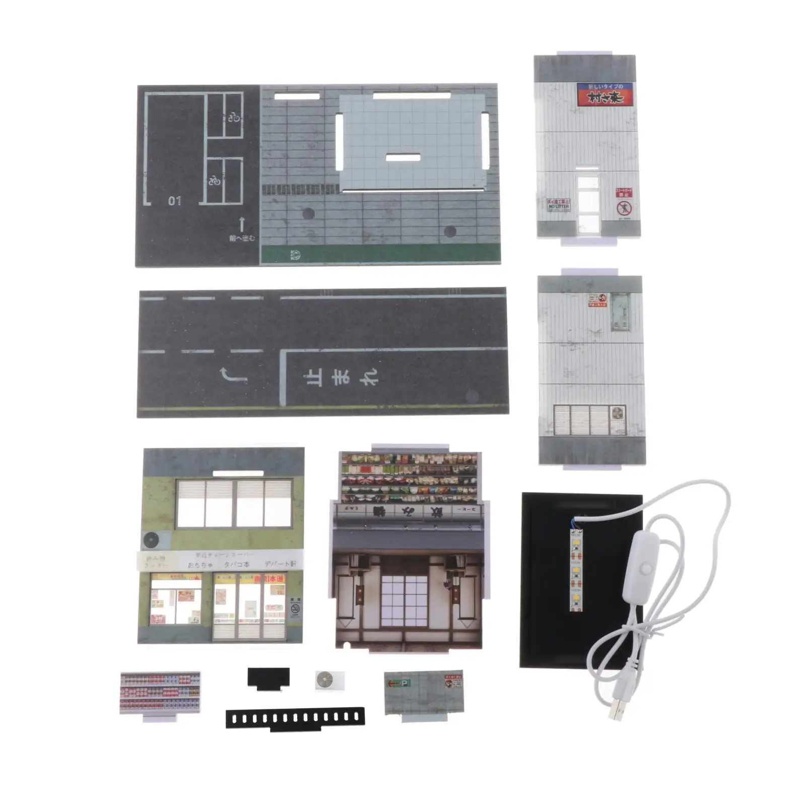 1/64 مقياس وقوف السيارات الفضاء بناء الديكور المشهد نموذج 2 الطابق مخزن وقوف السيارات عرض ملحق لشخصيات تخطيطات القطار