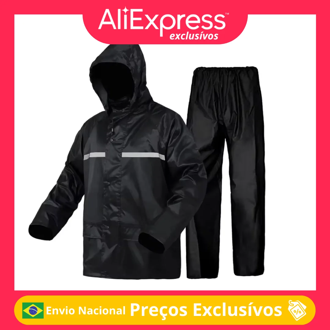 Ciclismo Capas de Chuva da Motocicleta das Mulheres/Homens Casaco de Chuva Calças Polícia Poncho à Prova de Água Anti Atrito Boa