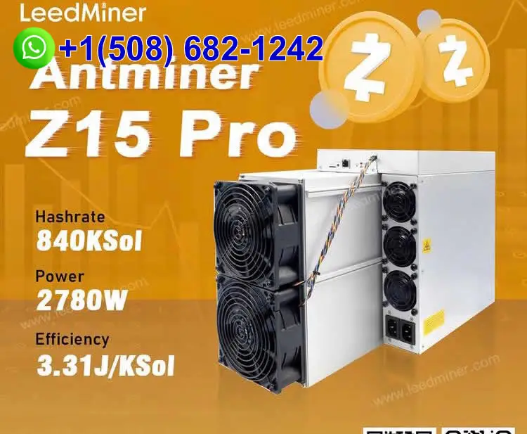 

Майнер DCE Bitmain Antminer Zcash Z15 Pro 860kSol 2780W для копания Bitcoin с воздушным охлаждением, машина для криптовалютного майнинга BTC