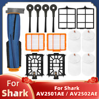 Replacement Parts Kit for Shark AV2501ae / AV2502ae Robot Vacuum Cleaner Spare Parts Main Side Brush Hepa Filter Primary Filter