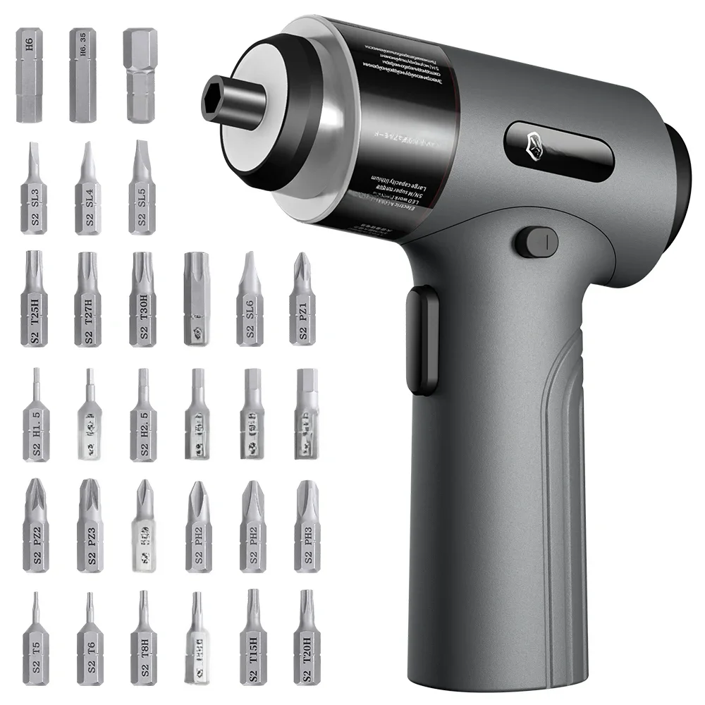 Chave de fenda elétrica Precision Set, Power Tool Kit, recarregável, sem fio, sem fio, Bits