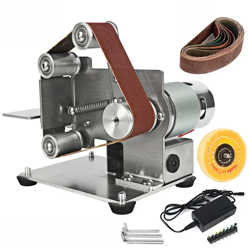 110V/220V Mini elektryczna szlifierka taśmowa polerowanie szlifierka Cutter ostrza ostrzałka wielofunkcyjna szlifierka 7 regulowana prędkość — zdjęcie 2