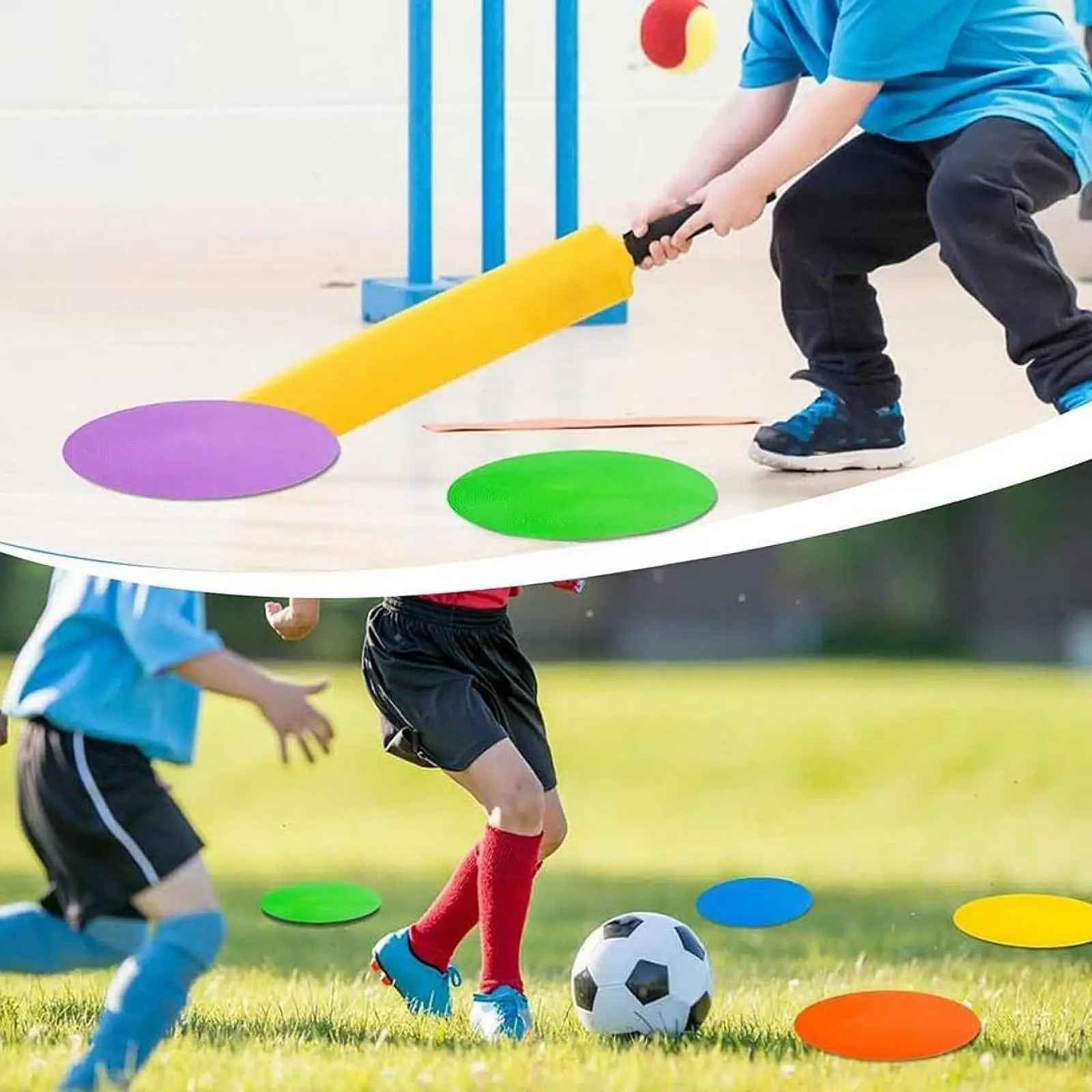 50 قطعة علامات البقع المخاريط المسطحة غير القابلة للانزلاق جولف الكاراتيه الملاكمة التدريب للمدربين المدربين فرق رياضية مخاريط مسطحة علامات البقع