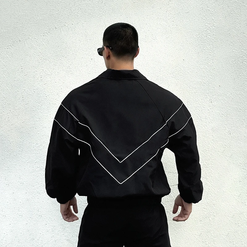 Spring Autumn Reflect Functional Man Jacket Men Black Windbreaker Coats Outdoor Windproof Waterproof Night Riding Zipper Jackets