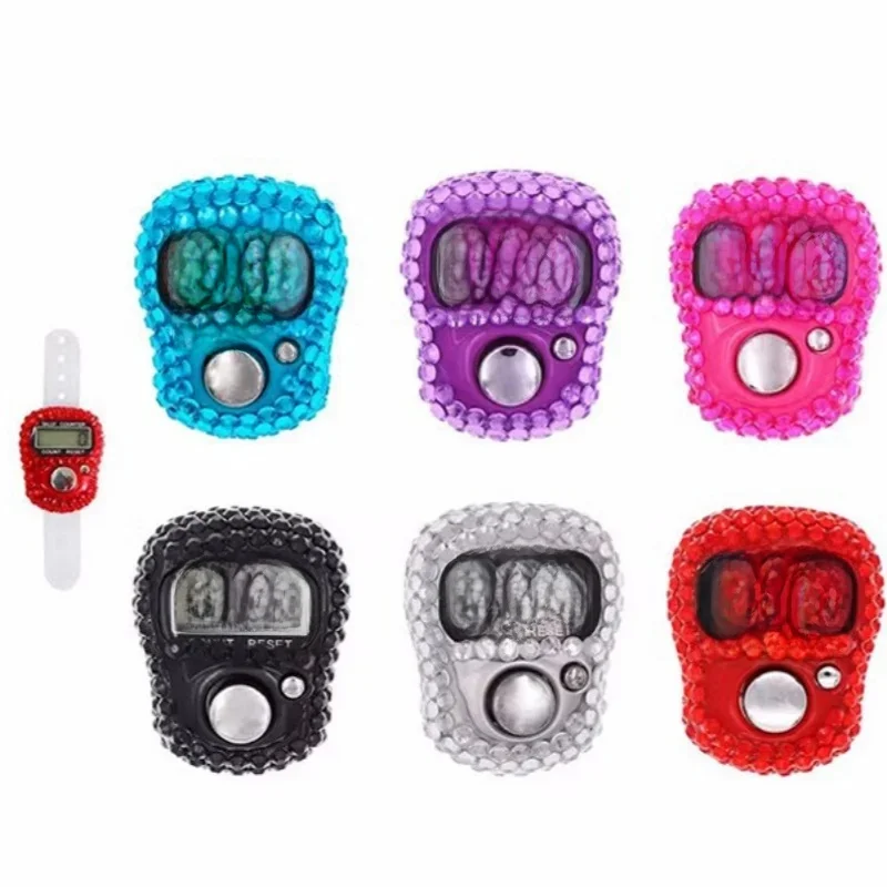 Reset Finger Counter Ring Mini LCD Digital Display Counter, ręczny licznik Pitch Counter, Knitting, Lap, Fishing, Golf and Row — zdjęcie 2