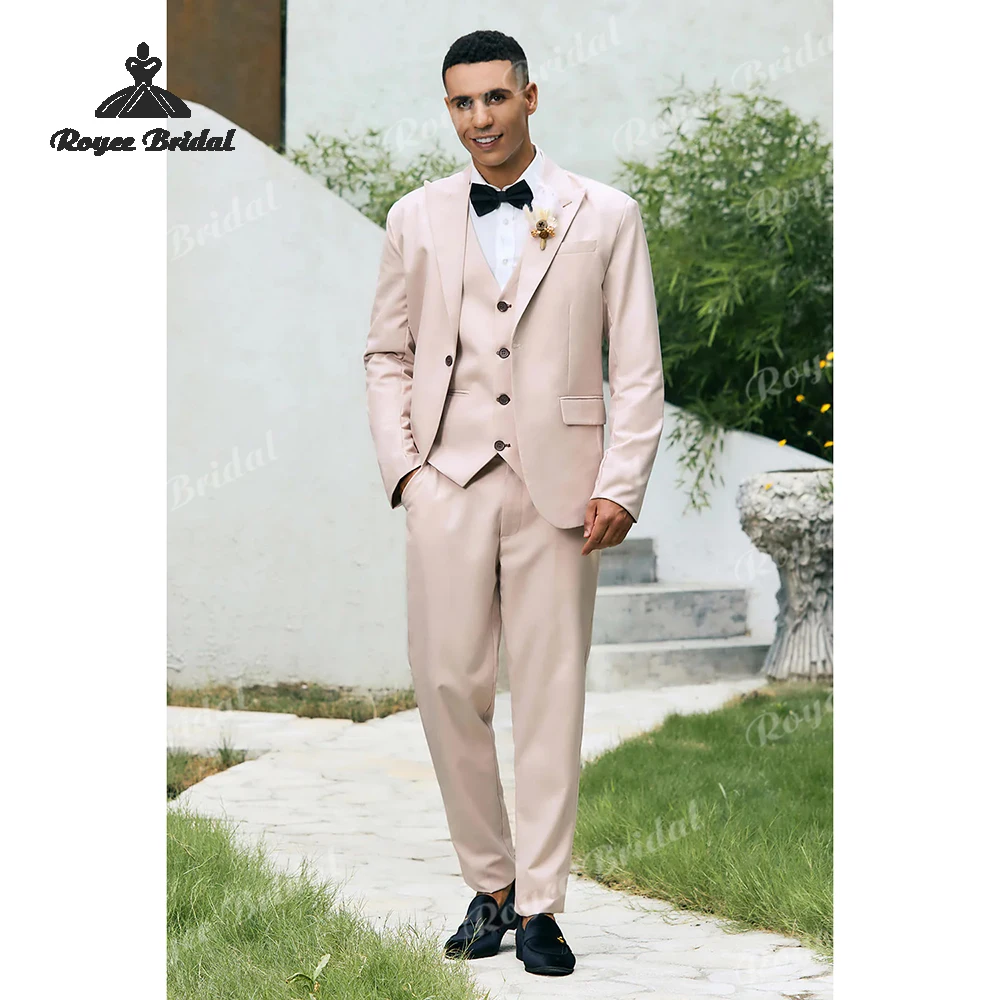 Costume deux pièces à revers pour hommes, simple boutonnage, costume de mariage, un bouton, formel, pour bal d'affaires, 2026