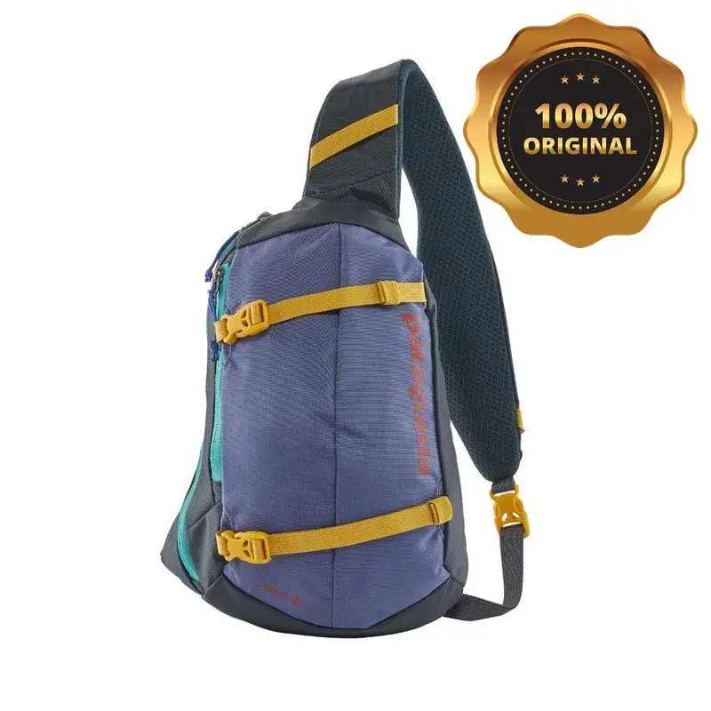 One shoulder of Patagonia Atom Sling Bag 8 l-pachvork / smolder