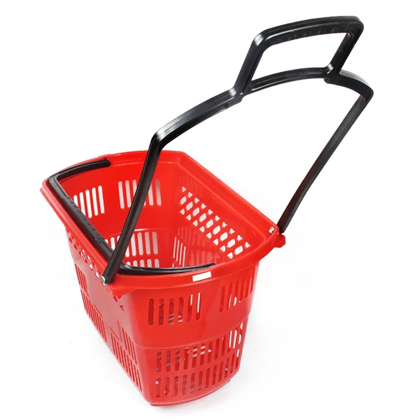 Wheels-type Shopping Hand Cart Rolling Basket Market Shopping Cart