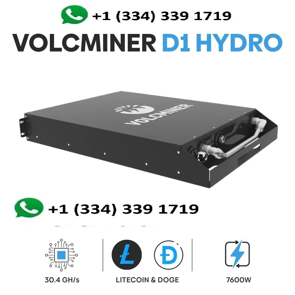 S. GENUINE PROMO BUY 4 GET 2 Free Volcminer D1 Hydro 30.4Gh/s 7600W Litecoin Dogecoin Bells Miner