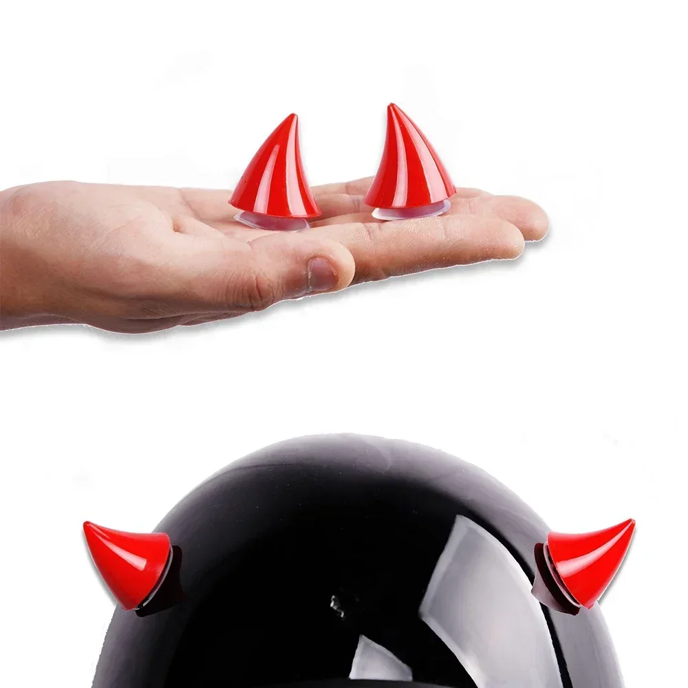 AliExpress 2Pcs Motorcycle Helmet Decoration Rubber Devil Horn with Suction Cups Helmet Decor for Motorbike Bicycle Headwear Accessories