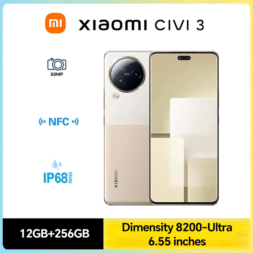 Xiaomi Civi 3 Dimensity 8200-Ultra 6.55-inch 4500mAh Battery Supports NFC Supports AMOLED Version Asian Version