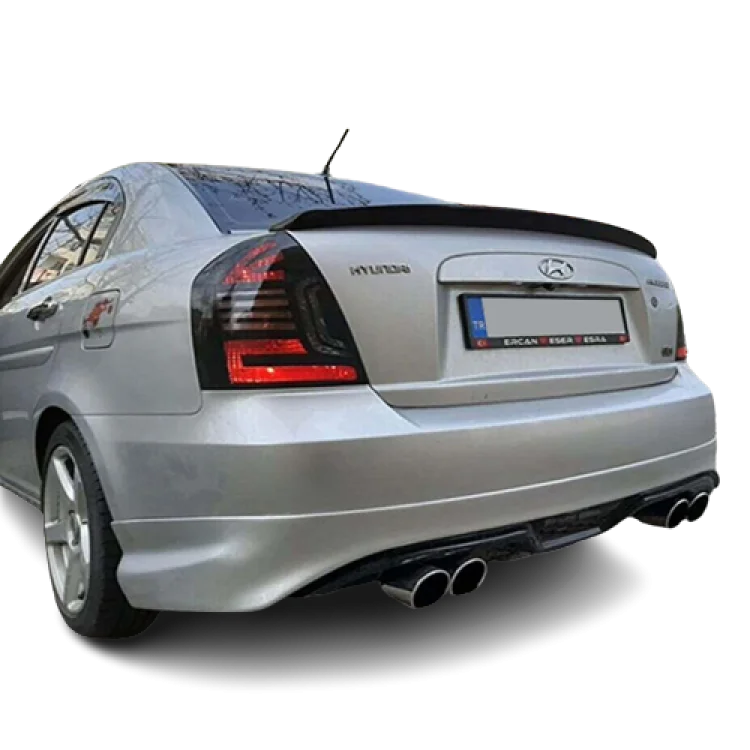 For Hyundai Era 2006-2012 Custom Style Rear Bumper Lip Rear Bumper Skirt Abs Plastic