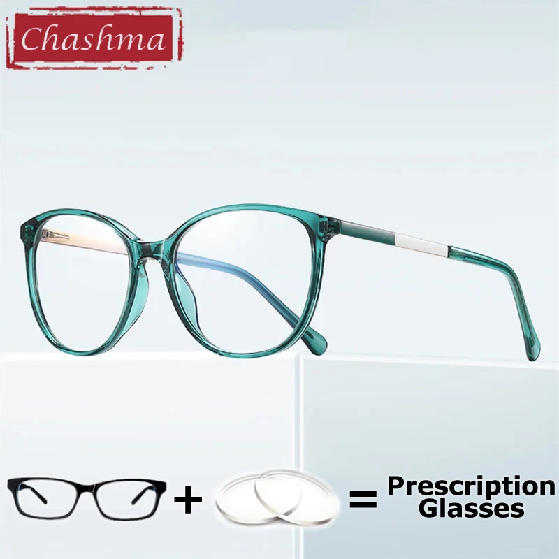 

Chashma Prescription Glasses Women Fashion Eyeglasses Frames TR90 Eyewear Optical Round Myopic Optical for Recipe Lenses Gafas