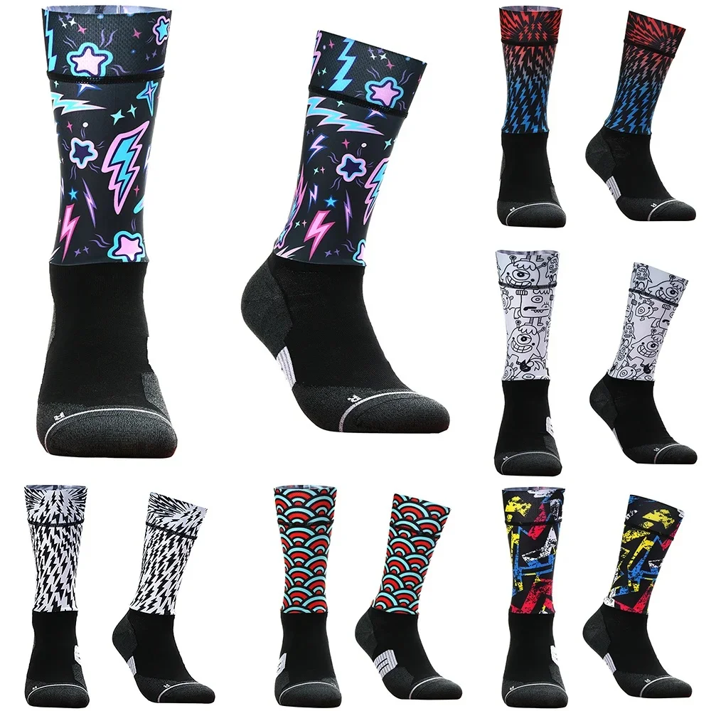 AliExpress 2024 Sports Socks Cycling Socks Men Women Bike Socks Basketball Socks Racing Socks Street Fashion Roller Skating Hip-hop Socks