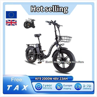 bike KET KF9 Electric Bicycle 48V23AH Fat Tire Folding Electric Bicycle Mountain Snow Outdoor City Commuter Electric Bicycle