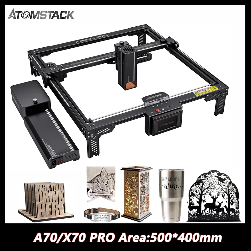 Atomstack A70 X70Pro 360W Laser Cutting Machine 30Mm Wood High Performance Metal Granite Acrylic With Air Assist Auto Focus