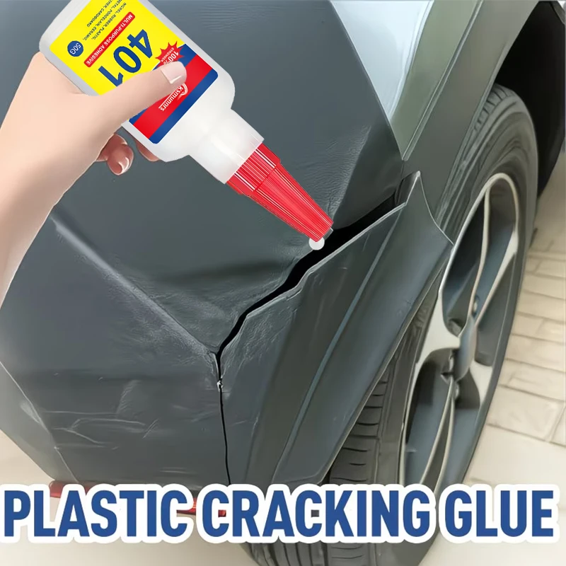 Strong Car Plastic Repair Glue, Universal Bonding Adhesive for Bumper Cracks, Side Mirror Base Repair and Auto Shell Fixing