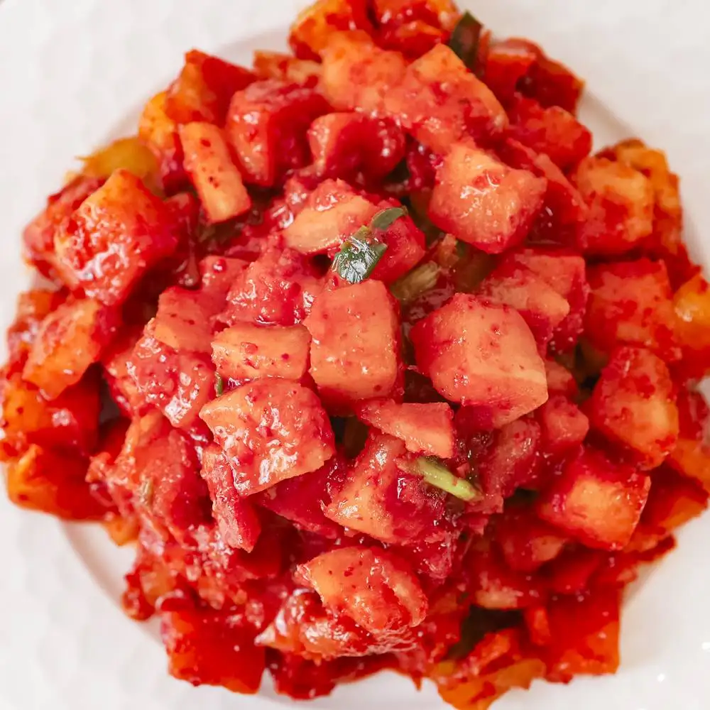 مكعبات الراديش كيمتشي ككاكدوجي ، نكهة محلية ، 1-5 صحن #1