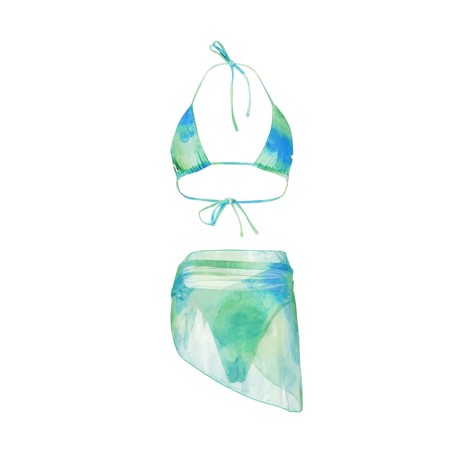 3-teiliges Set Bikini-Badeanzug, Badeanzüge für Damen, sexy, mit Vertuschung, Badebekleidung, Strandurlaub, Bräunungs-Badeanzug