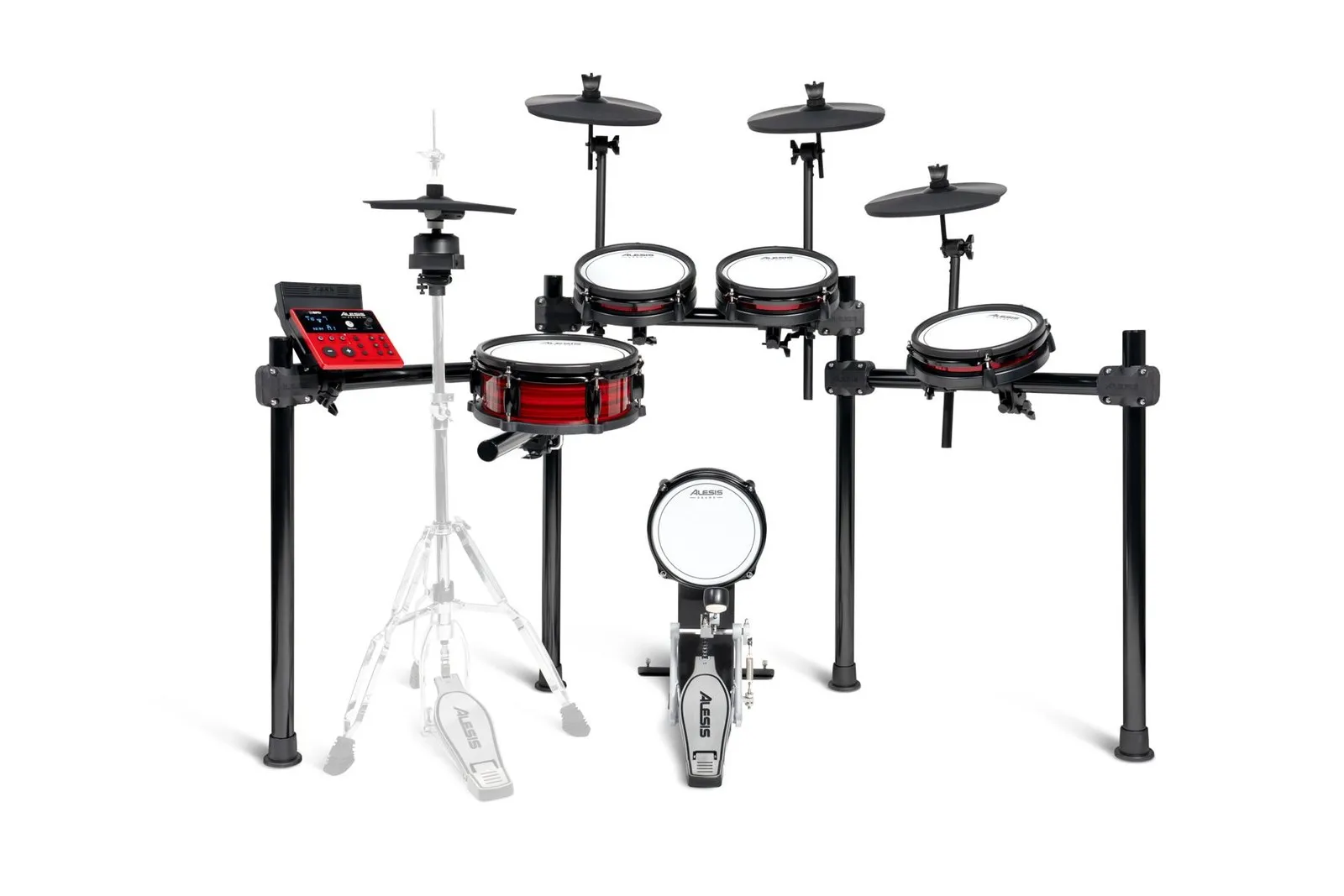 Быстрая доставка: Электронная ударная установка Alesis Nitro Ultimate с подставкой для хай-хэта