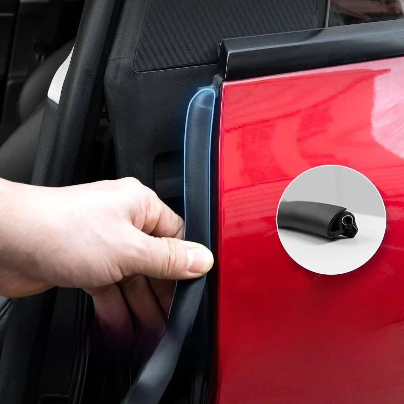 Suitable for Tesla 3/Y-shaped sealing strips, B-pillar and C-pillar noise reduction sound insulation and shock absorption rubber