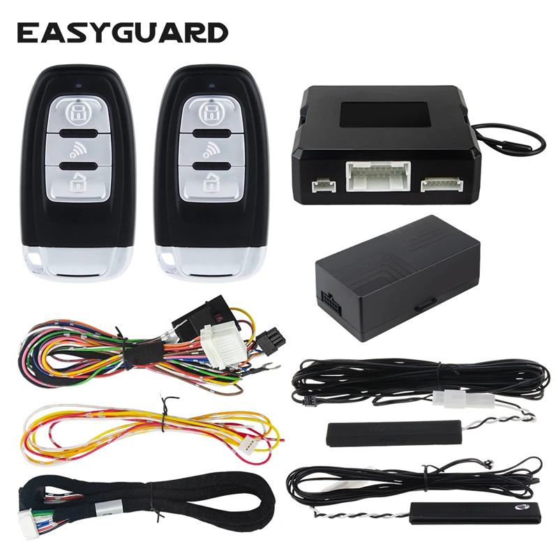 EASYGUARD Universal EC211 Pke car alarm for the car with oem push start button already passive keyless entry & remote start