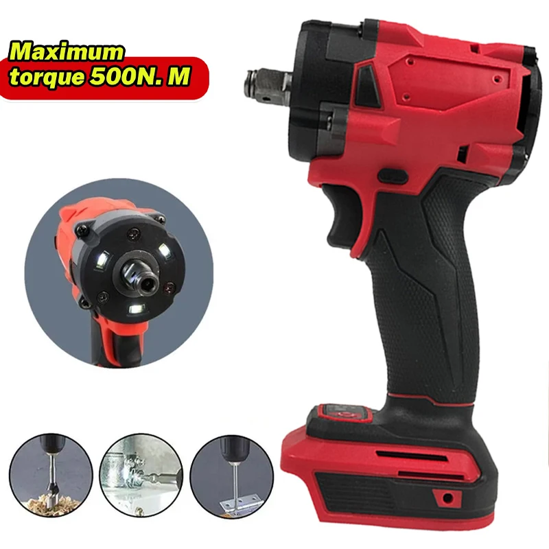 500N.m Chiave Elettrica Brushless Cacciavite Brushless Compatibile Per Milwaukee M18 Batteria Trapano Strumento di Servizio di Riparazione di Auto Camion