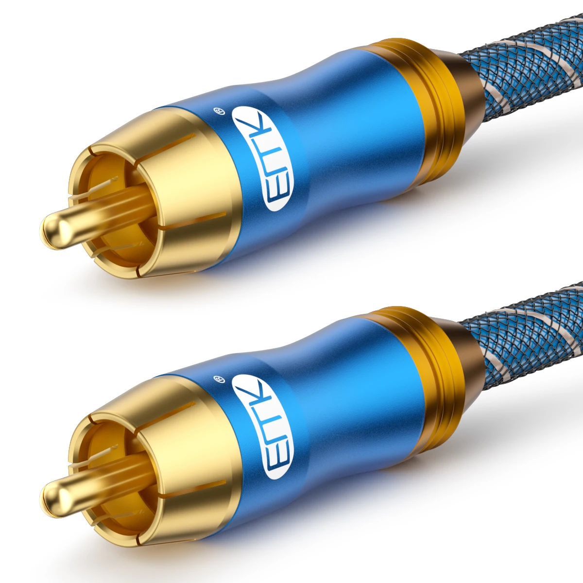 EMK Subwoofer Coaxial Audio Cable  24K Gold-Plated Connector RCA to RCA Male Hifi Cable for Home Theater Amplifier Speaker
