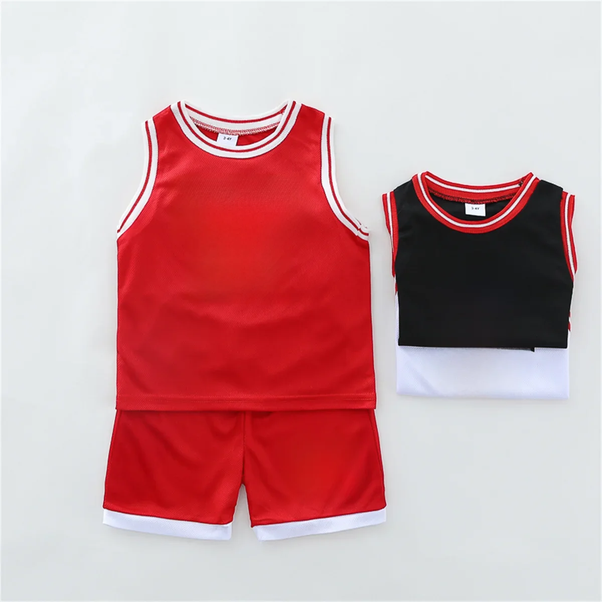 Ensemble de sport d'été pour enfants, haut de basket-ball, fibre trempée, short pour bébé, précieux, mode, 2 pièces