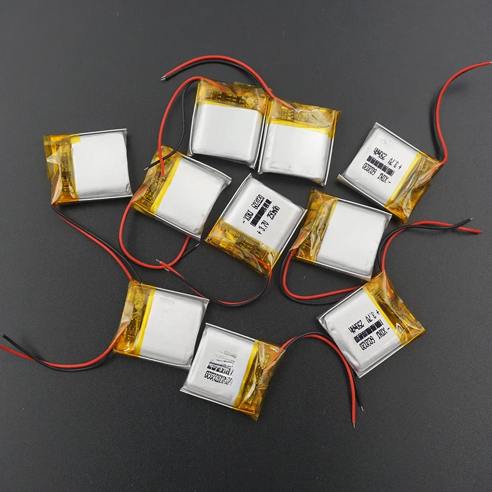 Célula de Bateria Lipo De Lítio, 3.7V, 250 mAh, 602020, Polímero Li, MP3, Óculos 3D, Fones De