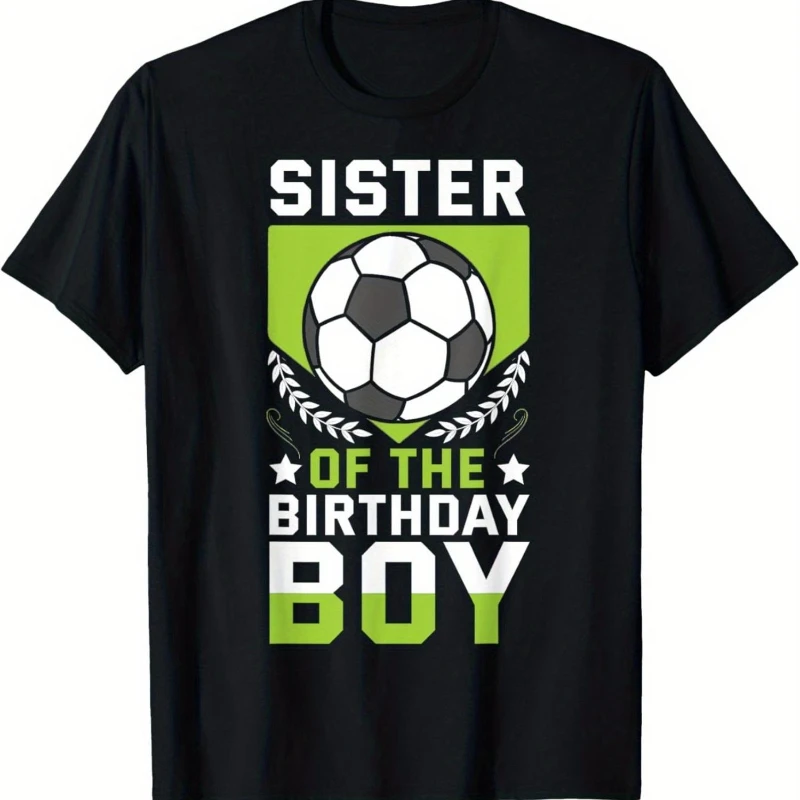 

Men's Casual Pure Cotton T-Shirt Round Neck Printed Soccer Design High Stretch Fabric All Seasons Regular Fit for Adults