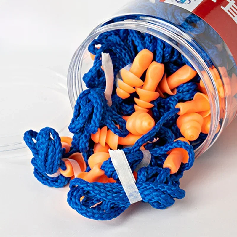 1/5/10 paires de bouchons d'oreille antibruit bouchons d'oreille filaires en Silicone protecteur d'oreilles bouchons d'oreilles Anti-bruit réutilisables couvre-chef cache-oreilles