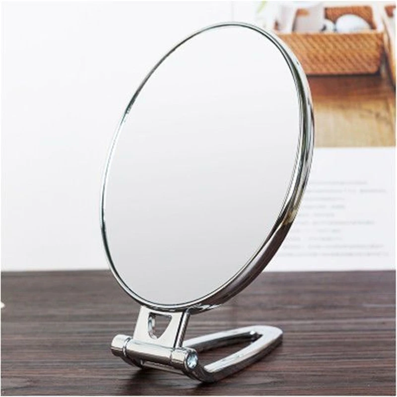 

Desktop Makeup Mirror Solid Color Simple Portable Handheld Makeup Mirror Foldable Student Compact Cute Pocket Mirror