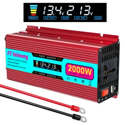 Power Inverter DC 12 to AC 220V/230V,Sockets and USB ports, suitable for charging cars, trucks, Emergency power supply