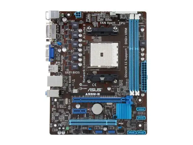 ASUS A55M-E Motherboard AMD A55 2×DDR3 32GB PCI-E 2.0 USB2.0 ATX For AMD A10/A8/A6/A4/Athlon cpu FM2 Mainboard