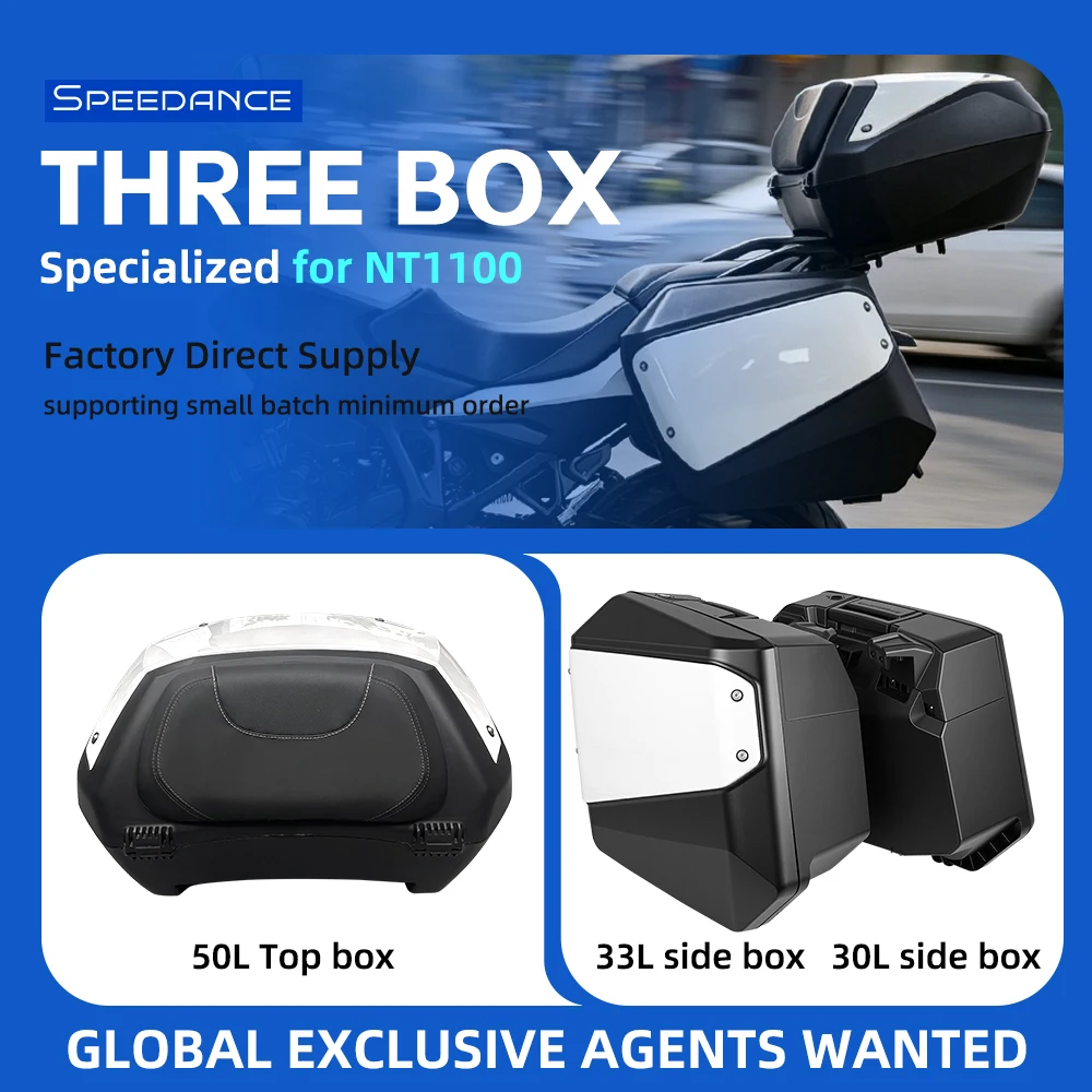 

SPD Heavy Duty Tail Box for Honda NT1100 Motorcycle 3pcs Side Case & Top Box Set Waterproof Safe Storage for Motorcycle Tail Box
