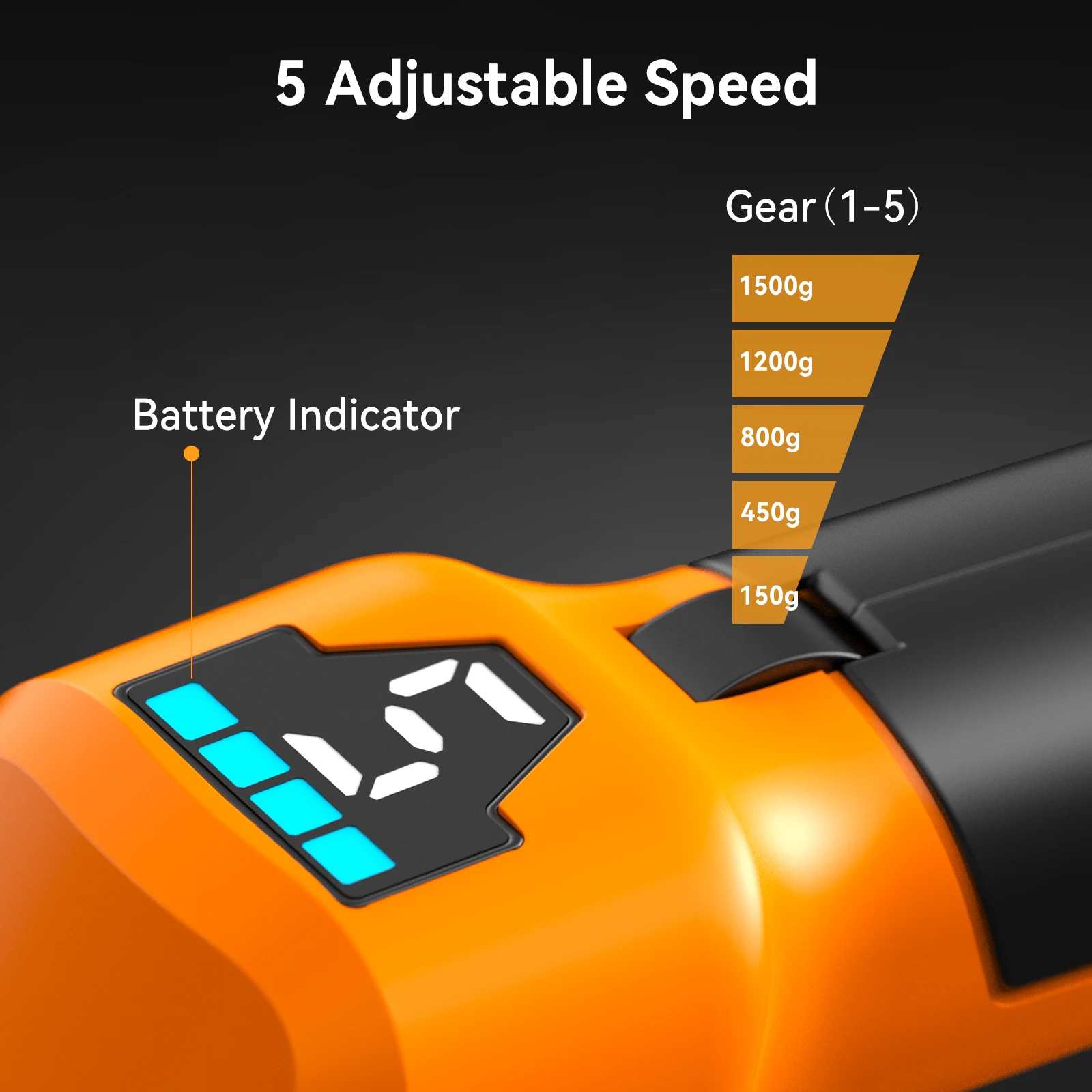 Foursun LB01 Elektrische Luftgebläse Hochleistungs-Bürstenloser Turbolüfter Jet-Lüfter Schnee-Blätter-Staub-Entferner für Garten, Garage, Werkstatt, Autoreinigung – Detail 3