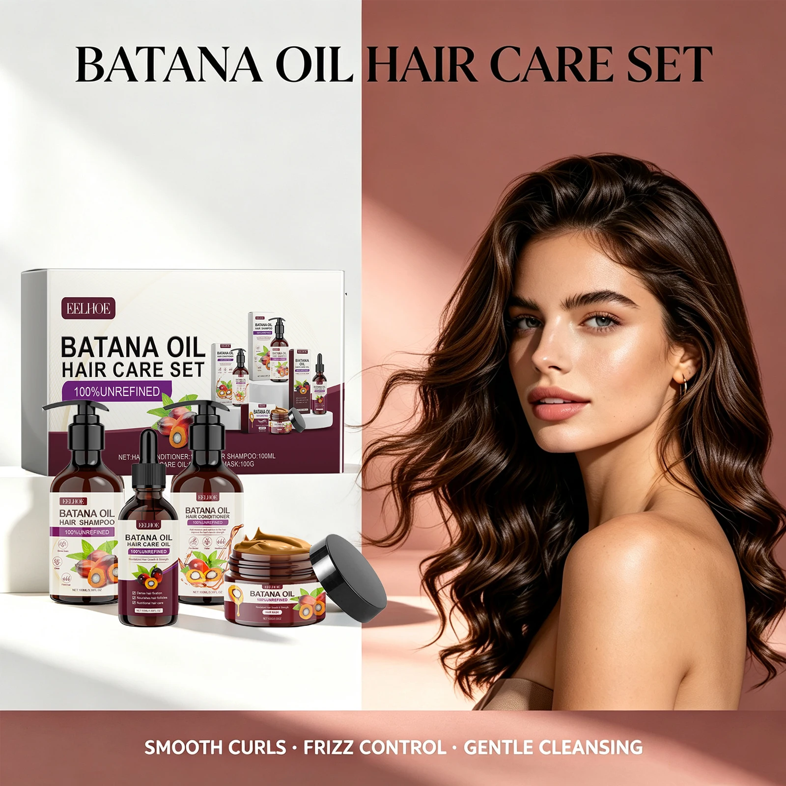 Hair Care Dandruff - Batana Oil Volumiserende Haarverzorgingsset Dieptereiniging Oliecontrole
