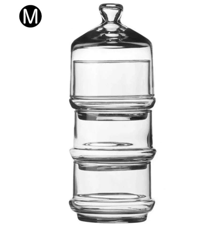 4 pcs Glass Serving Stand Organizer Cup Cake Jar Salad Sugar Bowl Food Container Dinner Dish Dishes Plate Kitchen Accessories