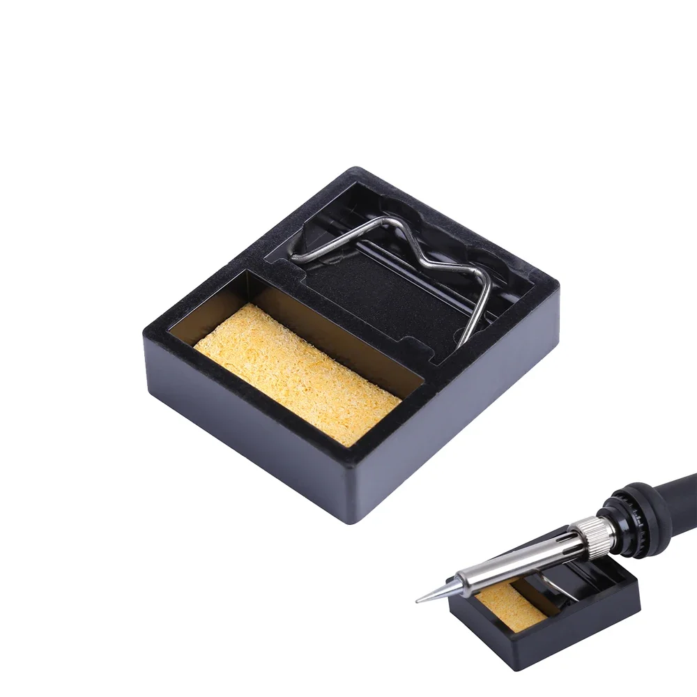 Mini Micarta stojak na lutownicę uchwyt do spawania lutownica stojak lutowniczy z czystą gąbką — zdjęcie 2