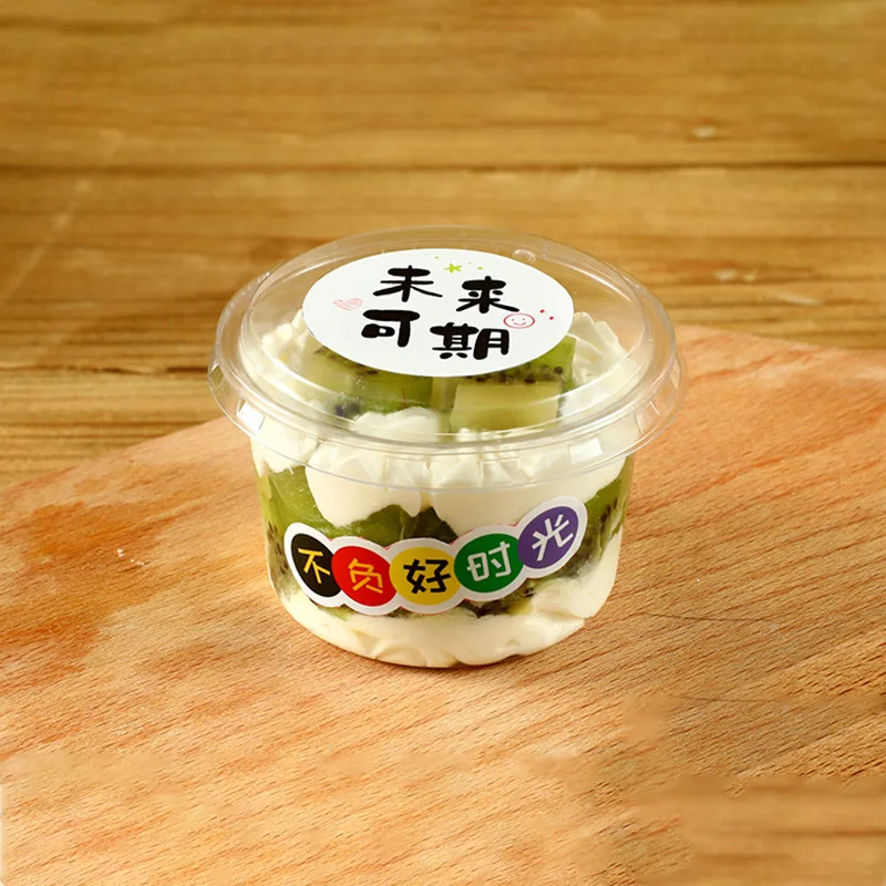 50Set Transparent Plastic Gift Box Round Cake Packaging Box Container with Clear Plastic Lid Catering & Takeout Restaurantware