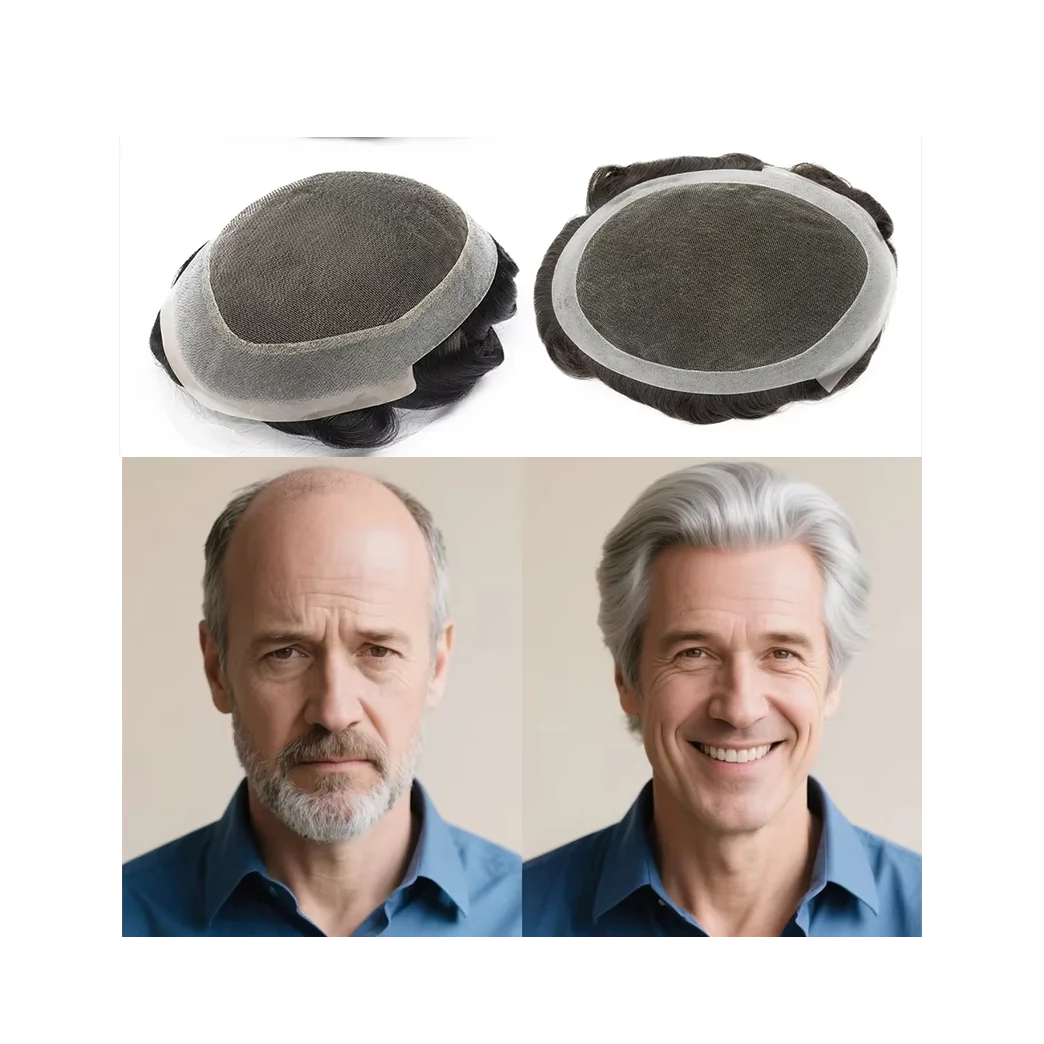 

Мужской парик-система замещения волос на полиуретановой основе, дышащий, для мужчин, протез для волос, система замещения капиллярной системы