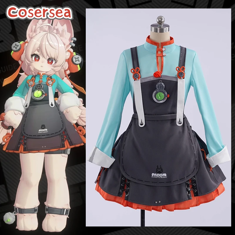 

Cosersea Zhao Cosplay Costume Zenless Zone Zero Zhao Cosplay Costume Rabbit Agent Krampus Compliance Authority Member Fullset