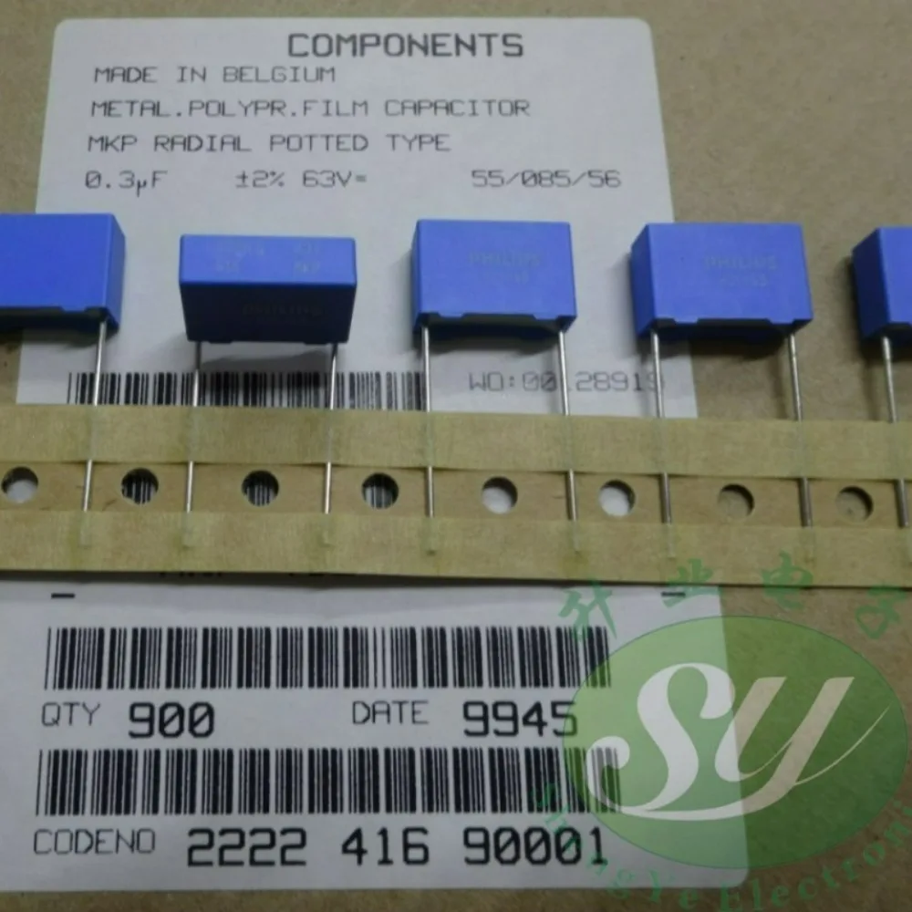 10pcs/lot MKP416 0.3uf 63V 300nF 304 G Brand New 15mm High-Precision Film Capacitor