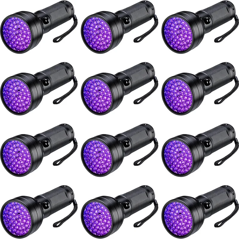 

12pcs UV Flashlight Black Light 51 LED Flashlight Pet Urine Detector Light for Dog and Cat Urine Pet Stains