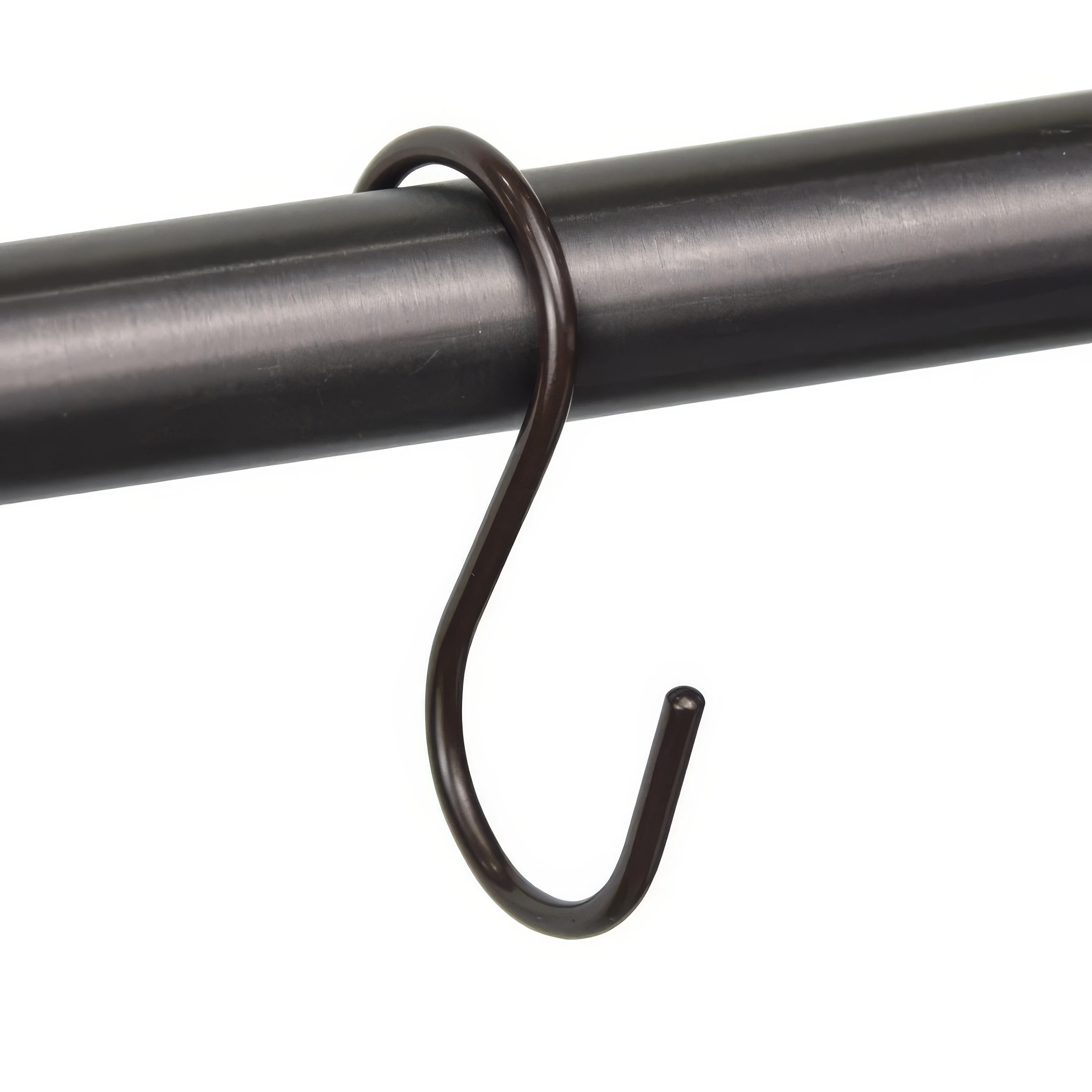

10 Black S-shaped Hooks, Easy To Install, Space Saving, Suitable for Use in Kitchens, Bathrooms, Bedrooms, and Offices