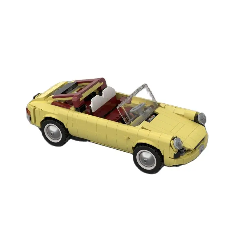 

2022 NEW 667Pcs MOC Creative Expert Convertible Sports Cars Assemble Bricks Model Compatible 10271 Fiat 500 Building Blocks Toys