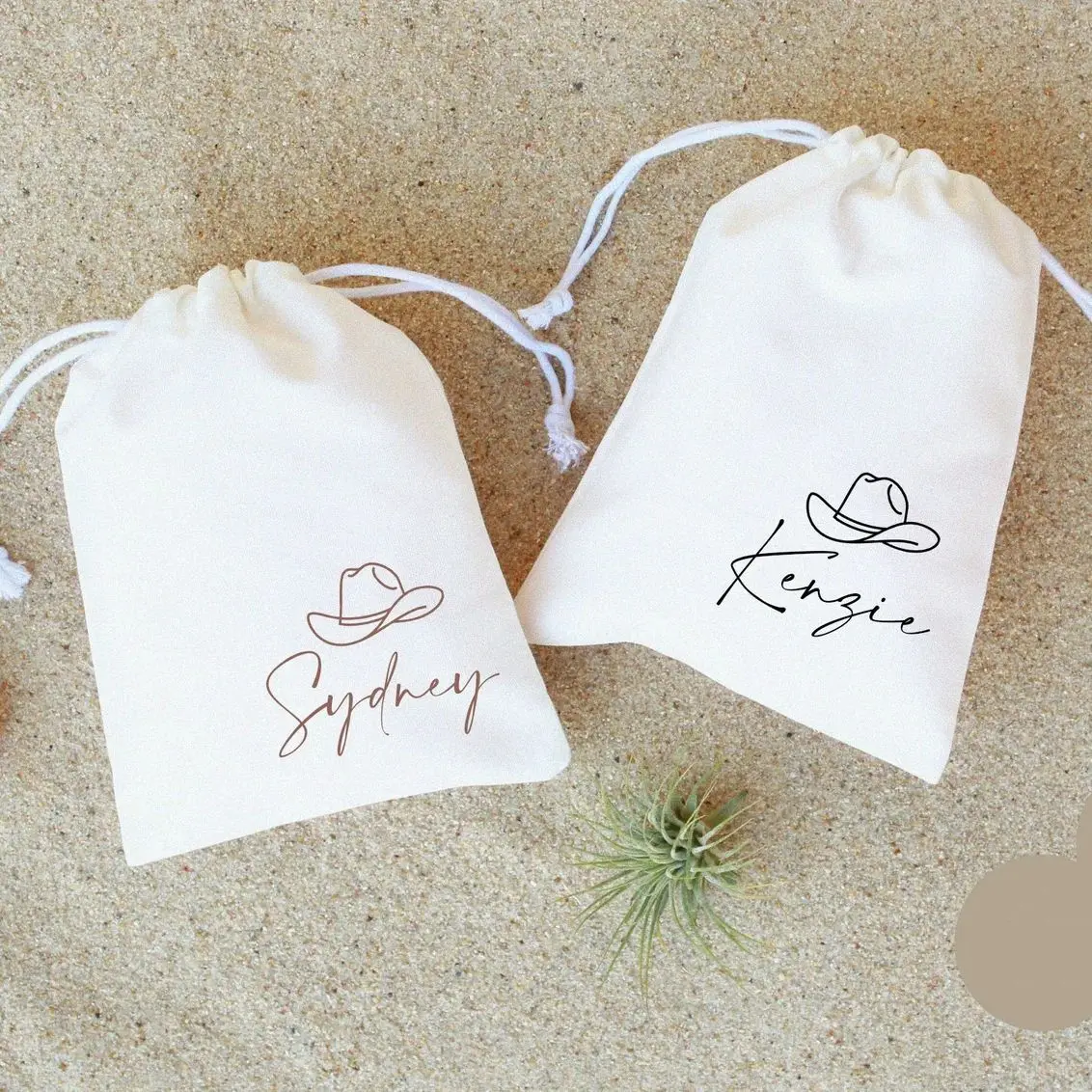 Bridesmaid Name Bag - Bachelorette Party Favors - Boho Bachelorette Favors - Custom Name Bag - Bridesmaid Gift - Hangover Kits -