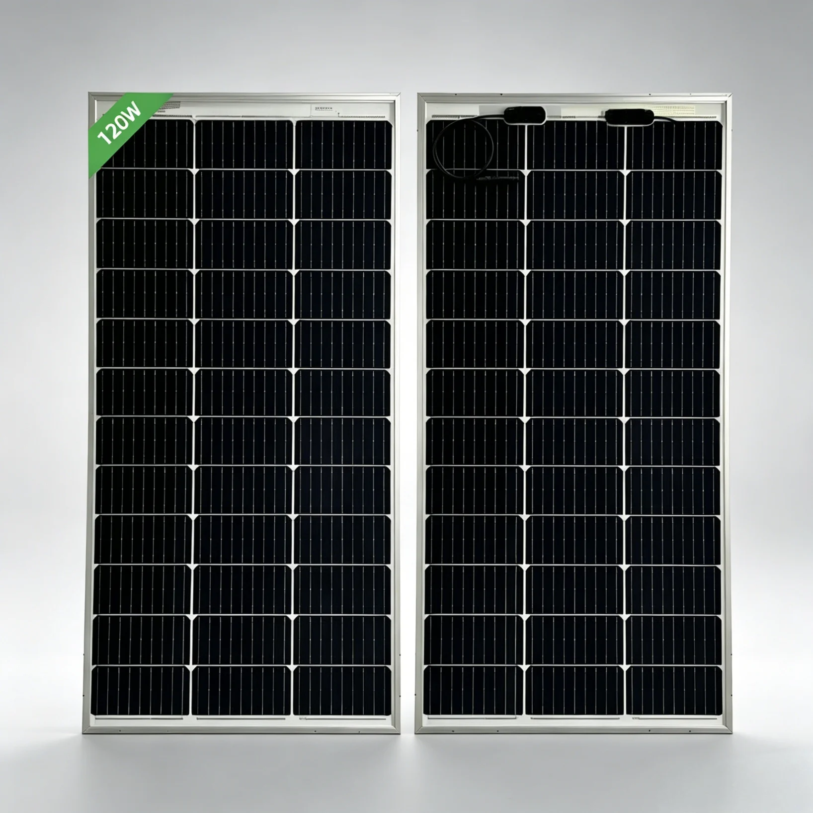 120W Bifaziales Solarmodul, 18V Solarmodul aus Hartglas, Hocheffiziente Tragbare PV-Paneele, Wasserdicht, Ultra-Langlebig für Batterien, Balkon, Garten, Camping, Wohnmobil, Boot, Auto